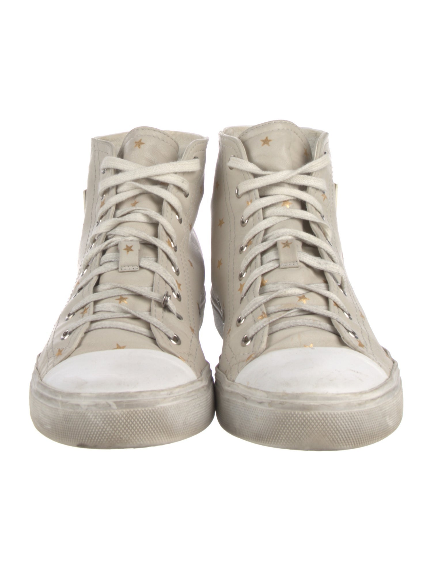 Saint Laurent Leather Printed Sneakers